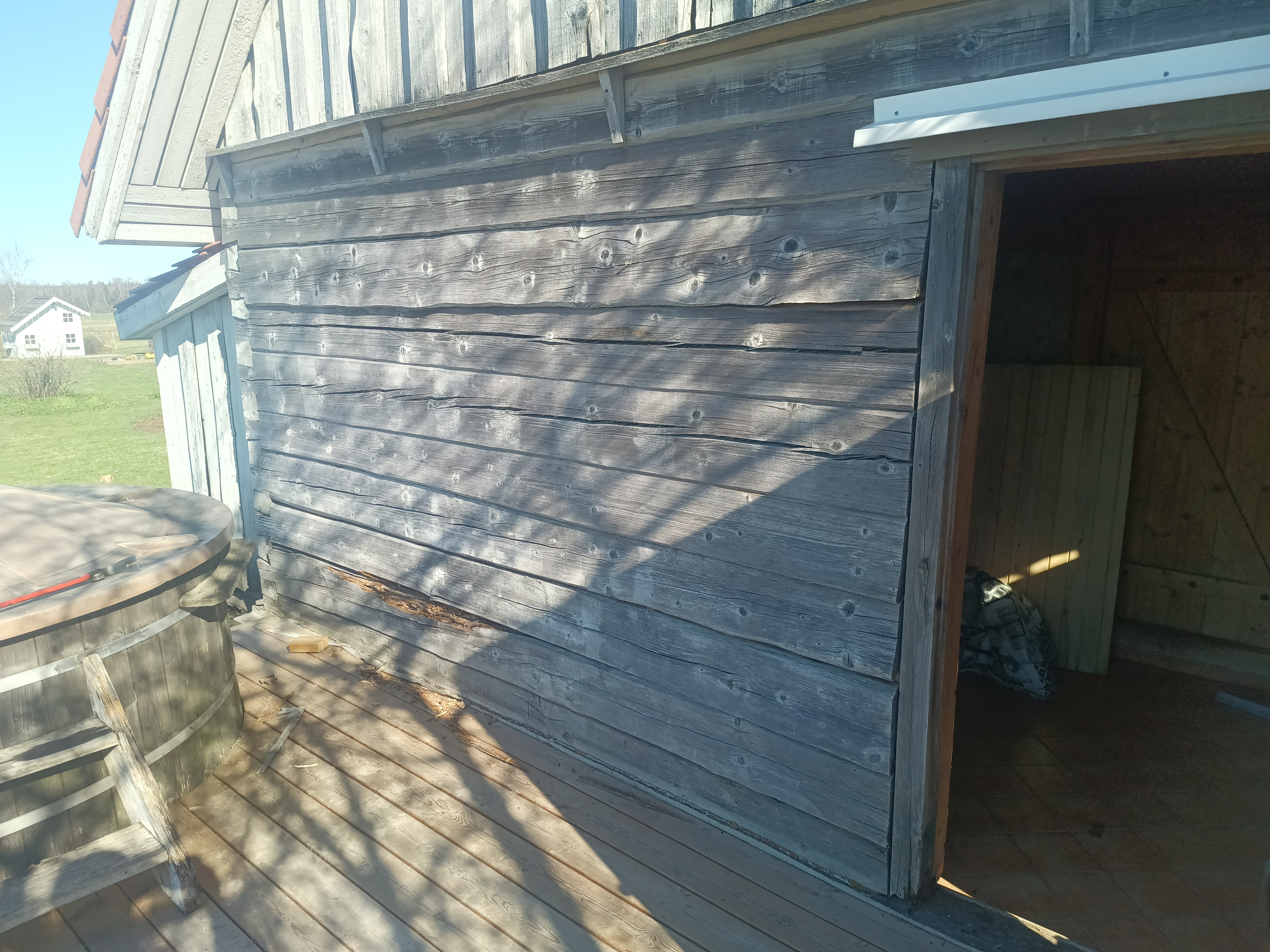 Sauna seinapalkide vahetus